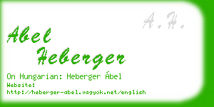 abel heberger business card